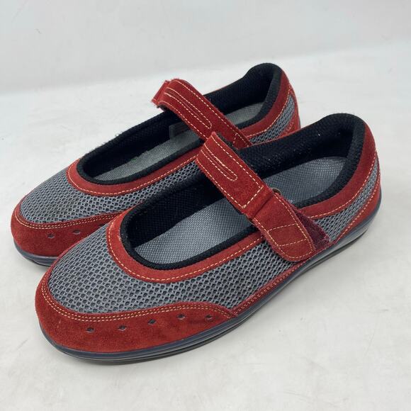 Orthofeet Shoes Burgendy Mary Jane Comfort Orthopedic Womens Size 9.5 W - Picture 1 of 8